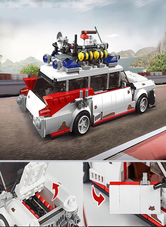 HI-REEKE Buster ECTO-1 Building Kit for Adult, Ghost Speed Champion Car Creator Building Blocks Toy Set Creator-605PCS - Image 5